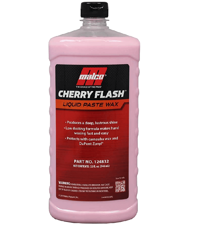 malco cherry flash automotive liquid paste wax
